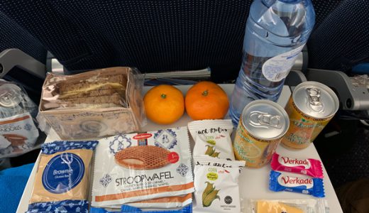 KLMオランダ航空のコロナ感染対策の機内サービスと機内食